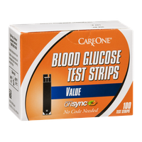 CareOne Blood Glucose Test Strips Value - 100 CT