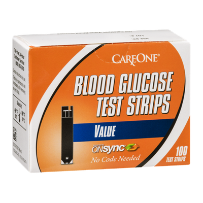 CareOne Blood Glucose Test Strips Value - 100 CT