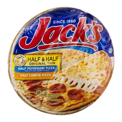 Jack's Half & Half Original Thin Crust Pizza Pepperoni/Cheese