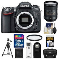 Nikon D7100 Digital SLR Camera Body with 18-200mm VR Lens + 32GB Card + Case + Filter + Remote + Tripod + Accessory Kit