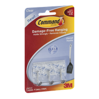 Command Utensil Hooks Clear - 3 CT