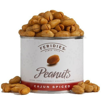 FERIDIES Classic Cajun Virginia Peanuts, 9-Ounce Cans (Pack of 4)