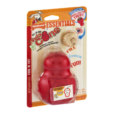 Nylabone Essentials All-In-One NylaCone Treat Toy Bacon/Chicken