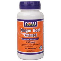 NOW Foods Ginger Root Extract, 250mg, Vegetarian Capsules, 90 ea