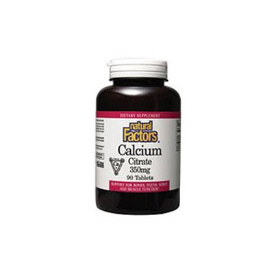 Calcium Citrate 350 mg by Natural Factors - 90 Tablets