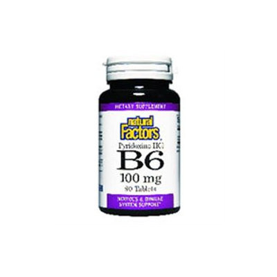 Natural Factors - Vitamin B6 Pyridoxine HCl 100 mg. - 90 Tablets
