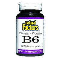 Natural Factors - Vitamin B6 Pyridoxine HCl 50 mg. - 90 Tablets