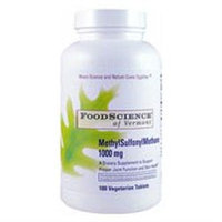 FoodScience of Vermont MethylSulfonylMethane - 1000 mg - 180 Tablets