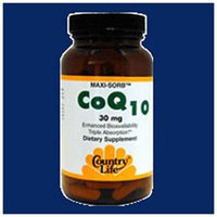 Country Life Vitamins Maxi-Sorb Coq10 Q-Gel 30mg 50 Softgel from Country Life