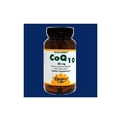 Country Life Vitamins Maxi-Sorb Coq10 Q-Gel 30mg 50 Softgel from Country Life