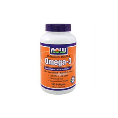 NOW Foods - Omega-3 Enteric Coated Odor Controlled Molecularly Distilled 1000 mg. - 90 Softgels