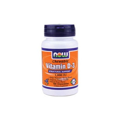 Now Foods Vitamin D-3 1000 Iu 180 Chewables