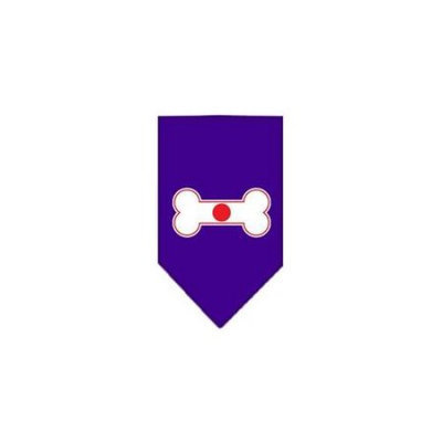 Ahi Bone Flag Japan Screen Print Bandana Purple Small