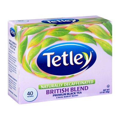 Tetley Naturally Decaffeinated British Blend Premium Black Tea Bags - 40 CT