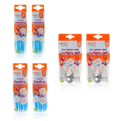 Vital Baby VBCK-BL Vital Baby Cutlery Kit, Baby Boy