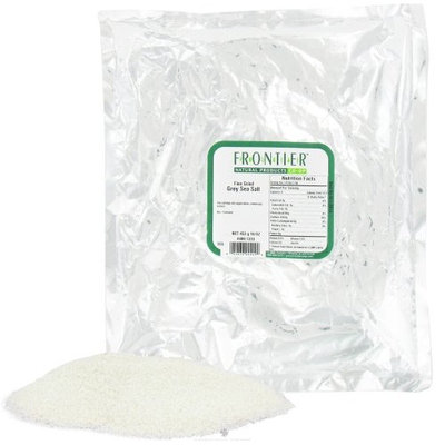 Frontier, Fine Grind Grey Sea Salt, 16 Ounce