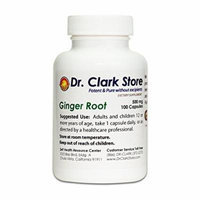Dr. Clark Ginger Root Supplement, 500mg, 100 capsules
