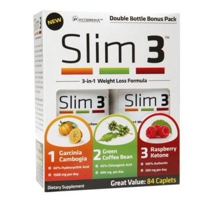 PhytoGenix Slim 3 3-in-1 Weight Loss Formula, Caplets