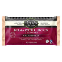 American Halal Company, Inc. Saffron Road Keema with Chicken Chapatti Wrap 5.5 oz