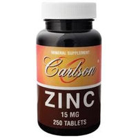 Carlson Laboratories Zinc 15 mg, 250 Tablets, Carlson Labs
