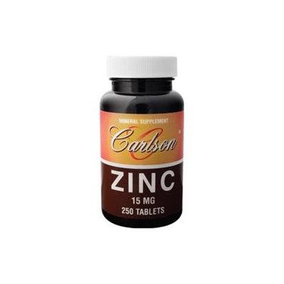 Carlson Laboratories Zinc 15 mg, 250 Tablets, Carlson Labs