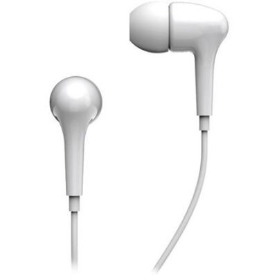 Genius GHP-206 Earphone - Stereo - White - Mini-phone - Wired - 16 Ohm - 20 Hz 20 kHz - Earbud - Binaural - In-ear - 3.94 ft Cable