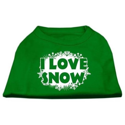 Ahi I Love Snow Screenprint Shirts Emerald Green Lg (14)