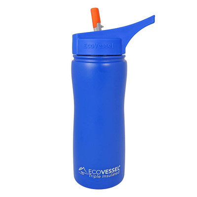 Eco Vessel Thermoses Summit Triple Insulated 17 fl. oz. Stainless Steel Bottle with Flip Straw SUM500HB