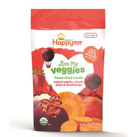 Happy Family Happy Tot Love My Veggies Apples, Carrots, Beets and Strawberries Freeze-Dried Organic Snacks - 0.88 Ounce Pouch