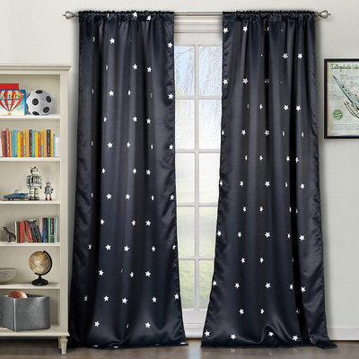 Lala + Bash by Duck River Textile Gruden Thermal Blackout Pair Panels (Set of 2) - Navy