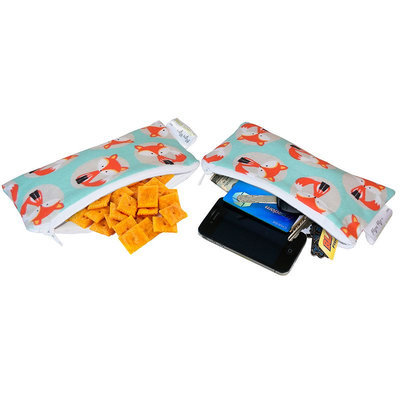 Itzy Ritzy Snack Happens Mini Bag, 2-Pack Little Fox - Itzy Ritzy Diaper and Baby Accessories