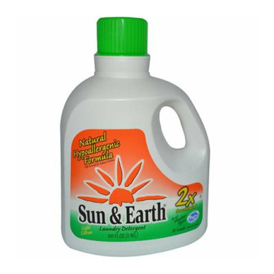 Sun & Earth Sun and Earth 2X Laundry Detergent Light Citrus Scent- Case of 4 100 oz