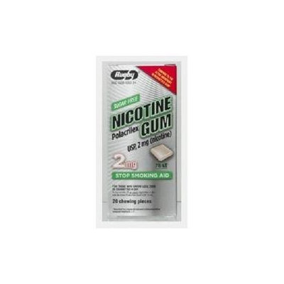 Watson Rugby Labs Nicotine Gum 2 mg, Mint, 20 Chewing Pieces, Watson Rugby