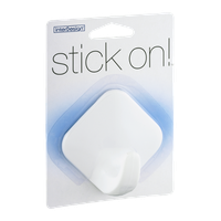 InterDesign Stick On! Diamond Hook White