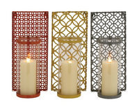 Uma Metal Glass Wall Sconce 3 Asst 5w,14h