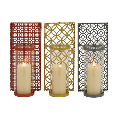 Uma Metal Glass Wall Sconce 3 Asst 5w,14h
