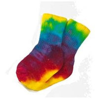 Frontier Natural Products Co-op 218230 Maggies Functional Organics Childrens Socks Tie Dye Youth Crew Singles Youth 2 8-9 years