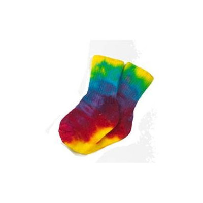 Frontier Natural Products Co-op 218230 Maggies Functional Organics Childrens Socks Tie Dye Youth Crew Singles Youth 2 8-9 years