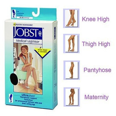 Jobst Women's Ultrasheer 15-20 mmHg Moderate Support Pantyhose Size: X-Large, Color: Anthracite