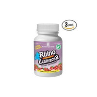 Rhino Chewable Echinacea, 60-Count Bottles (Pack Of 3)