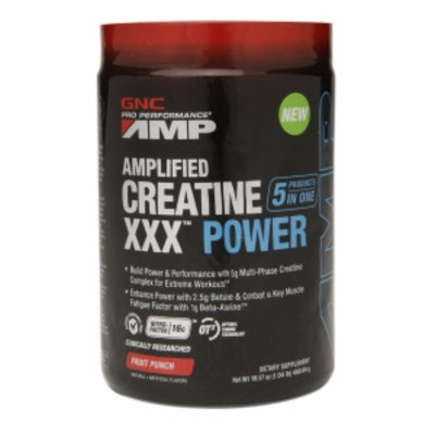 GNC Pro Performance AMP Amplified Creatine XXX Power, Fruit Punch, 1.04 lbs
