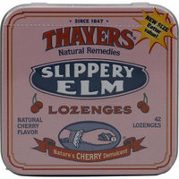 Thayers Slippery Elm Lozenges Cherry 42 Lozenges Case of 10