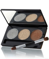 Laura Geller Beauty Creme Glaze Baked Eyeshadow Trio with Mini Shadow/Liner Brush, Golden Sunset, .1 oz