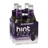 Hint Fizz Unsweetened Sparkling Water Blackberry - 4 CT