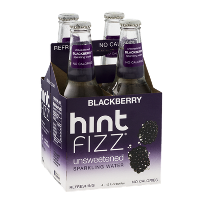 Hint Fizz Unsweetened Sparkling Water Blackberry - 4 CT