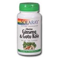 Solaray Ginseng and Gotu Kola - 350 mg - 100 Capsules