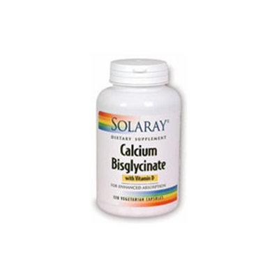 Solaray Cal-Bisglycinate W/ D - 120 Veggie Caps - Calcium Combinations