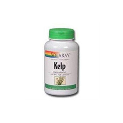 Solaray Kelp with Folic Acid - 180 Vegetarian Capsules