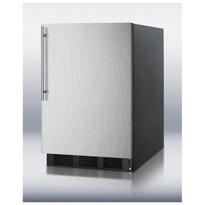 Summit FF6BBISSHV 5.5 Cu. Ft. Stainless Steel Undercounter Built-In Compact Refrigerator