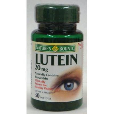 Nature's Bounty Lutein 20 Mg, 30 Softgels (Pack of 3) Total of 90 Softgels